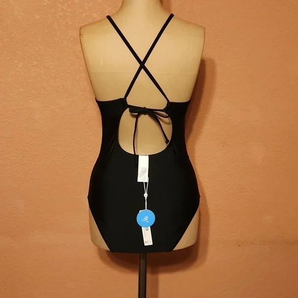 NEW Black swimsuit Classic vacation beach pool Travel Vacation Size small - Picture 5 of 8